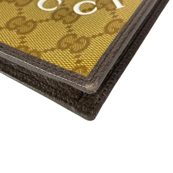 GUCCI Crystal GG Light Brown White Dark Brown Coated Canvas Leather - Picture 14 of 16